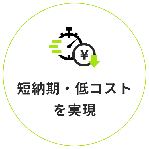 短納期・低コストを実現