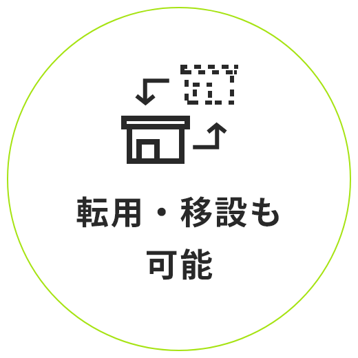 転用・移設も可能